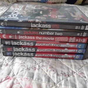 MTV Jackass Volume 1-3 & Movies DVDs Lot